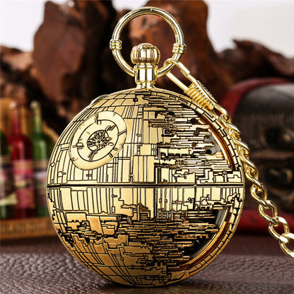 Retro Pocket Watch Castle in the Sky Song Manual Musical Quartz Movement Gift