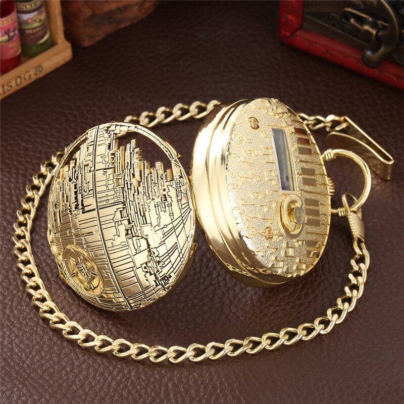 Retro Pocket Watch Castle in the Sky Song Manual Musical Quartz Movement Gift