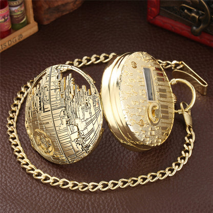 Retro Pocket Watch Castle in the Sky Song Manual Musical Quartz Movement Gift