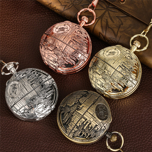 Retro Pocket Watch Castle in the Sky Song Manual Musical Quartz Movement Gift